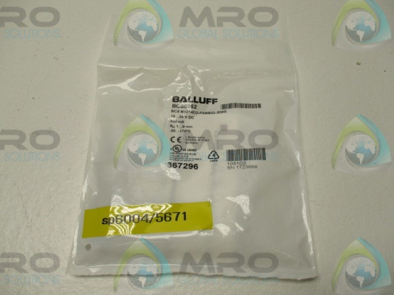 BALLUFF BCSM12T4D2-PSM80G-S04G CAPACITIVE SENSOR  NSMP