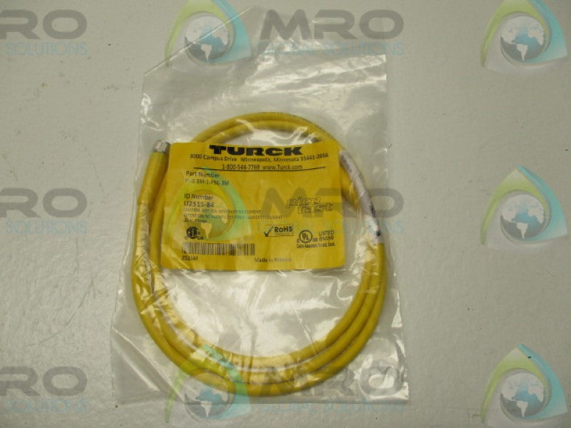 TURCK PKG3M-1-PSG3M MOLDED CORDSET CABLE 3M * NEW IN FACTORY BAG *