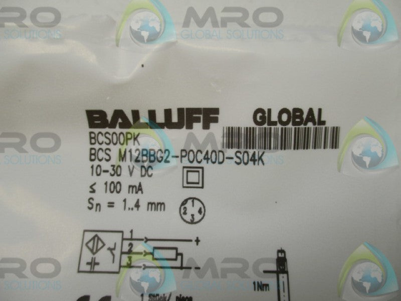 BALLUFF BCSM12BBG2-P0C40D-S04K CAPACITIVE SENSORS  NSMP