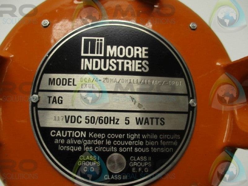 MOORE DCA/4-20MA/DH1L1/117AC-DPDT[EXUL]  DC CURRENT ALARM  NSNP