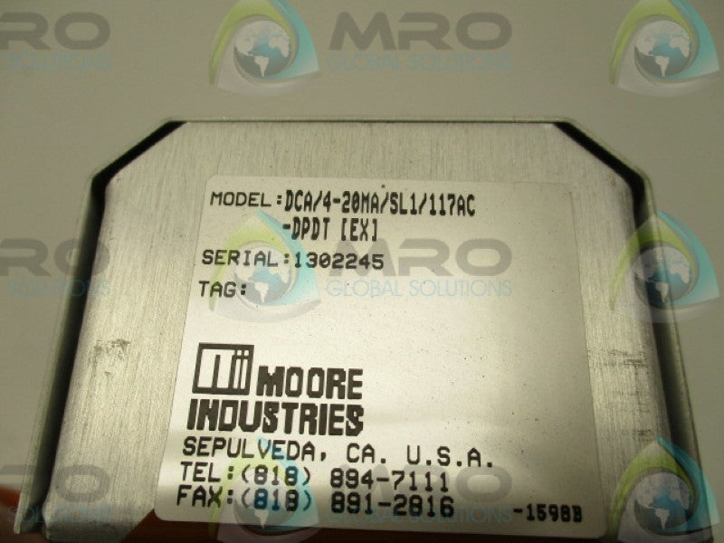 MOORE DCA/4-20MA/SL1/117AC/DPDT[EX] DC CURRENT ALARM  NSNP