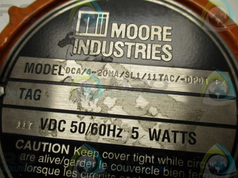 MOORE DCA/4-20MA/SL1/117AC/DPDT[EX] DC CURRENT ALARM  NSNP