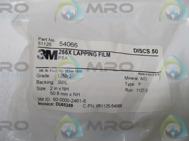 3M 266X LAPPING FILM DISCS (PKG OF 50)  NSMP