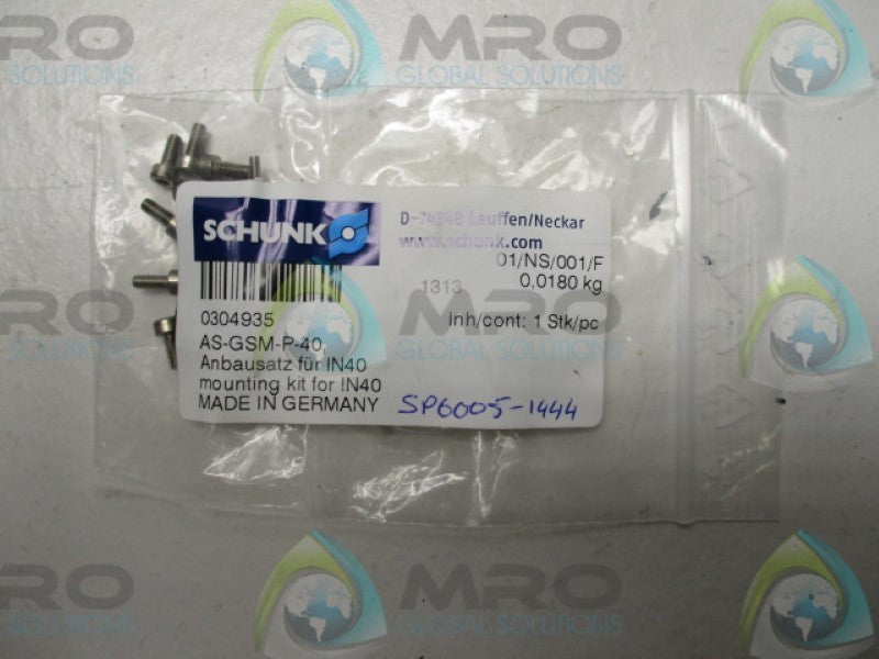 SCHUNK AS-GSM-P-40 MOUNTING KIT  NSMP