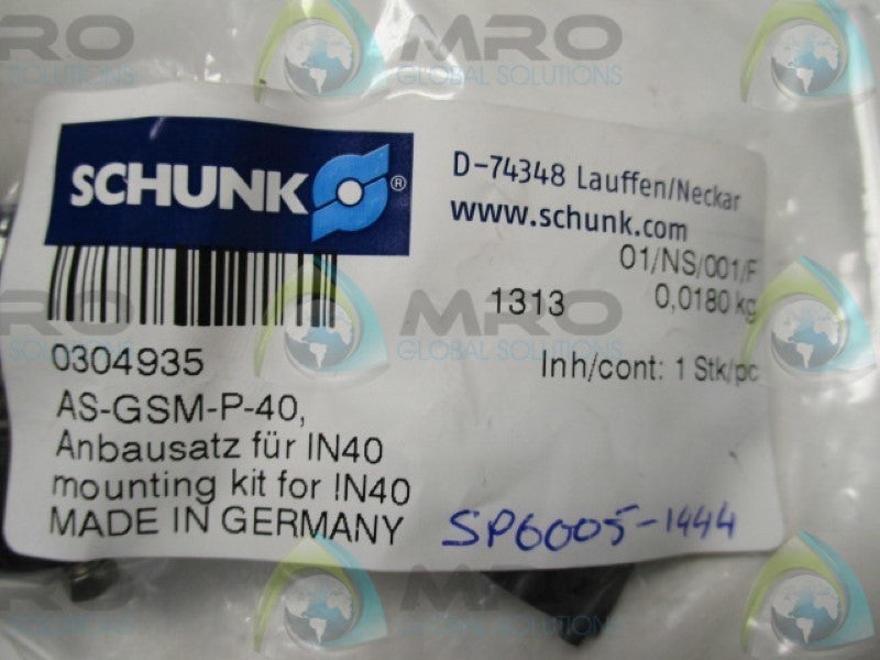 SCHUNK AS-GSM-P-40 MOUNTING KIT  NSMP