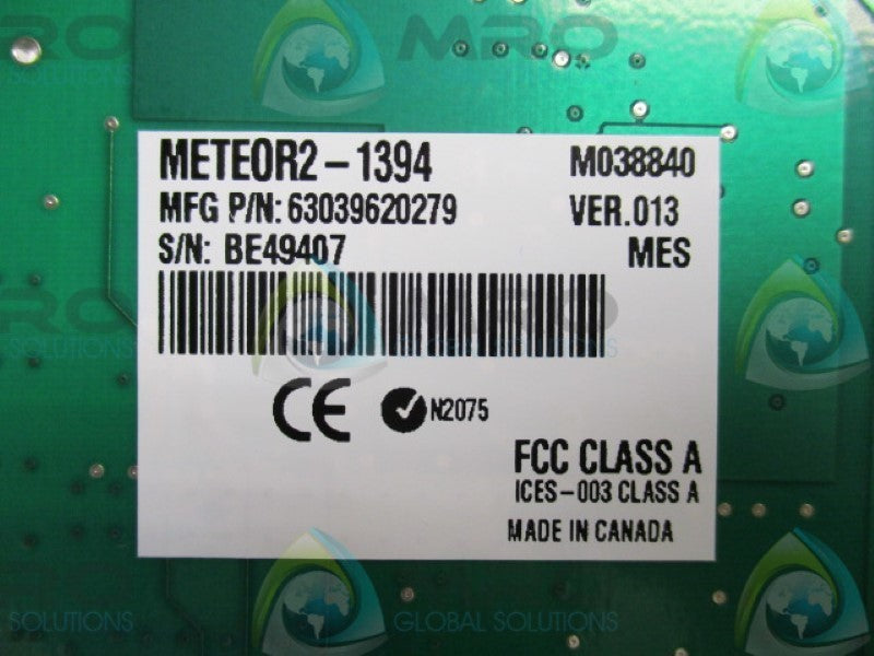 MATROX METEOR2-1394 MULTI-CHANNEL VISION BOARD UNMP