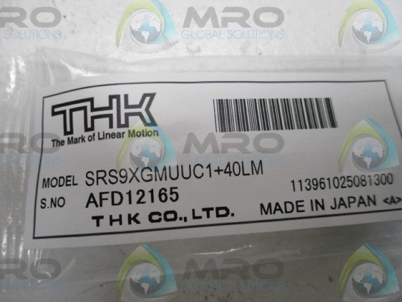 THK SRS9XGMUCC1+40LM MINIATURE LINEAR BEARING GUIDE  NSMP