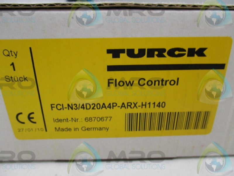 TURCK FCI-N3/4D20A4P-ARX-H1140 FLOW SENSOR 24VDC  NSMP