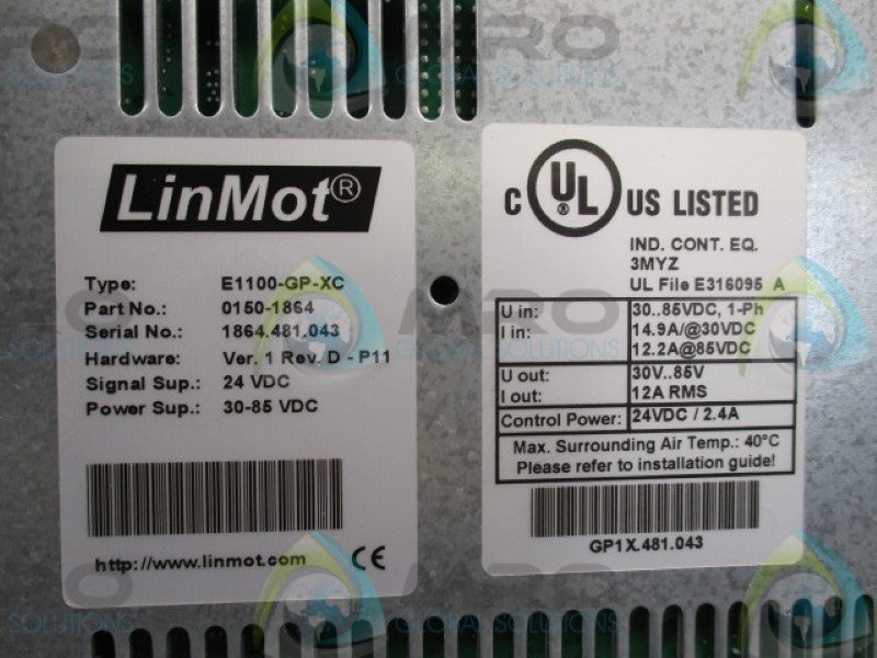 LINMOT E1100-GP-XC 0150-1864 SERVO DRIVE 24VDC  NSMP