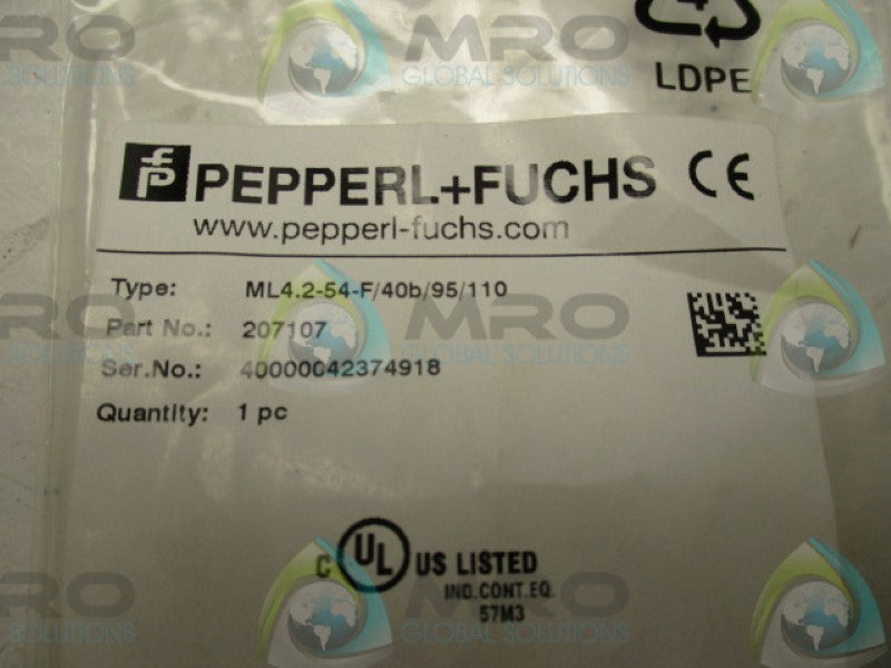 PEPPERL+FUCHS ML4.2-54-F/40B/95/110 207107 SENSOR * NEW IN FACTORY BAG *