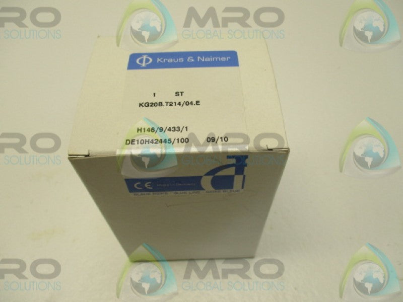 KRAUS & NAIMER KG20B.T214/04.E DISCONNECT SWITCH 4POLE 25AMP  NSFS