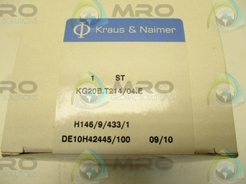 KRAUS & NAIMER KG20B.T214/04.E DISCONNECT SWITCH 4POLE 25AMP  NSFS