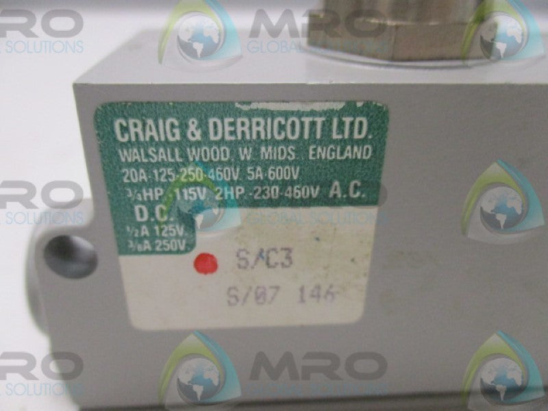 CRAIG & DERRICOTT S/C3 SWITCH  UNMP