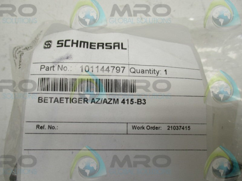 SCHMERSAL 101144797 AZ/AZM415-B3 ACTUATOR KEY * NEW IN FACTORY BAG *