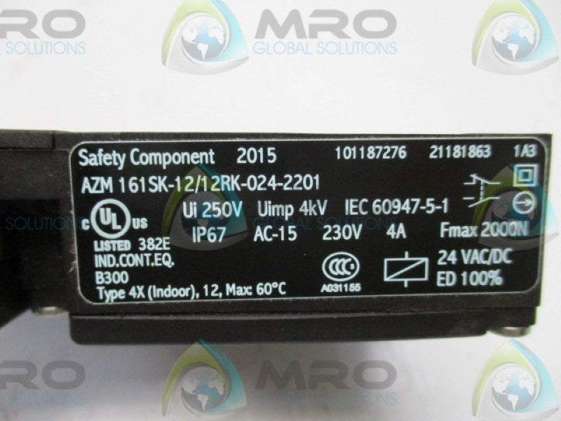 SCHMERSAL AZM161SK-12/12RK-024-2201 INTERLOCK KEY SOLENOID  NSNP