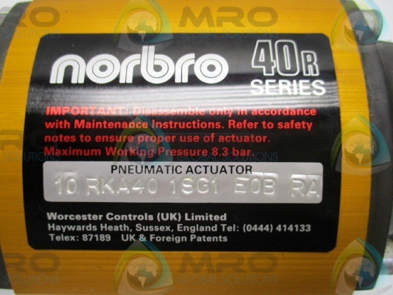 NORBRO 10-RKA40-1SG1-E0B-RA PNEUMATIC ACTUATOR  UNMP