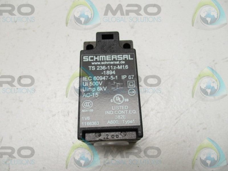 SCHMERSAL TS236-11Z-M16-1894 PLUNGER LIMIT SWITCH  NSNP