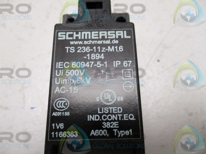 SCHMERSAL TS236-11Z-M16-1894 PLUNGER LIMIT SWITCH  NSNP
