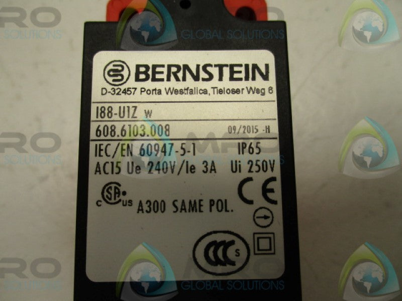 BERNSTEIN I88-U12W PLUNGER LIMIT SWITCH  NSNP