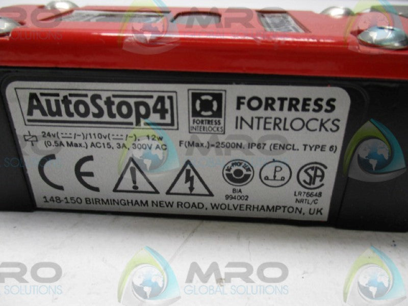 FORTRESS INTERLOCKS AUTOSTOP4 SAFETY SWITCH  UNMP