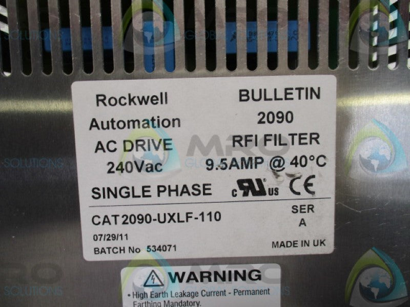 INDUSTRIAL SPARE PART 2090-UXLF-110 SER.A RFI FILTER 9.5A 240VAC  NSNP