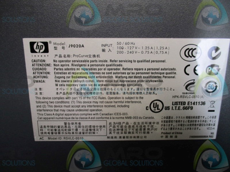 HP J9020A 2510-48 PROCURVE SWITCH   NSMP