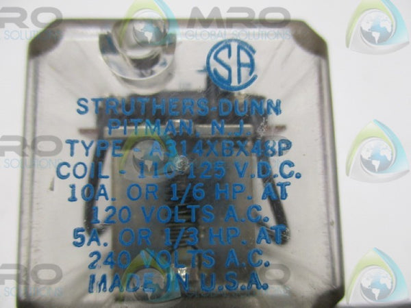 STRUTHERS-DUNN A314XBX48P RELAY 110-125VDC  UNMP
