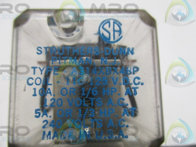 STRUTHERS-DUNN A314XBX48P RELAY 110-125VDC  UNMP