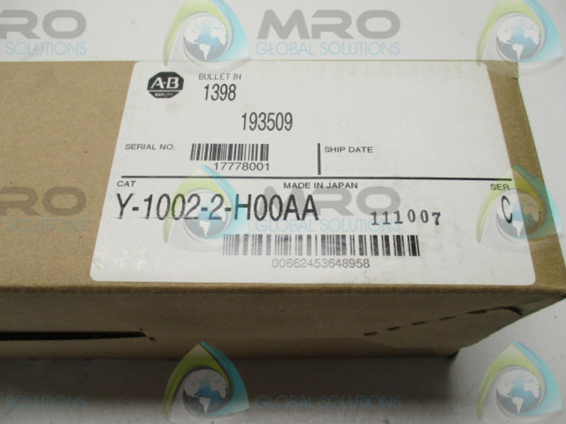ALLEN BRADLEY Y-1002-2-H00AA SER. C SERVO MOTOR 4500RPM 230VAC * FACTORY SEALED *