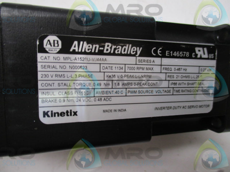 INDUSTRIAL SPARE PART MPL-A1520U-VJ44AA SER. A 1.8A 24VDC   NSMP
