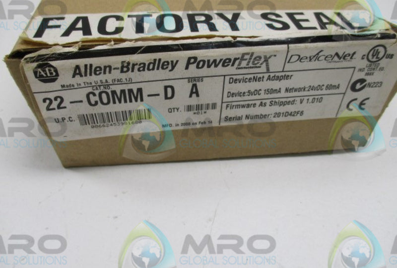 INDUSTRIAL SPARE PART 22-C0MM-D SER. A F/W 1.010 NSMP