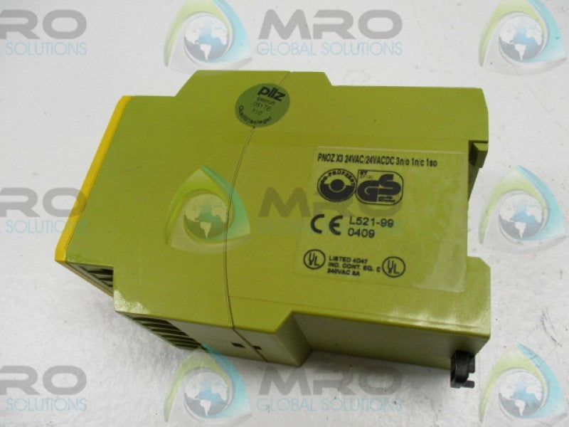 PILZ PNOZX324VAC/24VACDC3N/01N/C1S0 SAFETY RELAY   UNMP