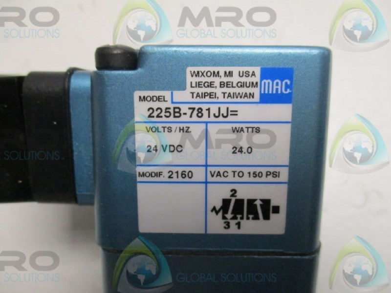MAC 225B-781JJ SOLENOID VALVE 24VDC  NSMP