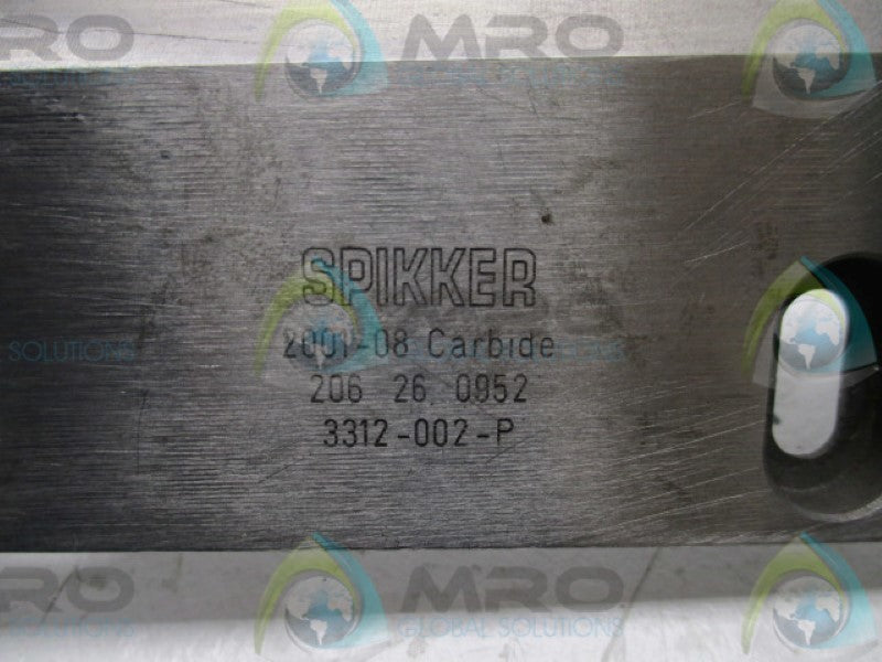 SPIKKER 3312-002-P GUIDE BLADE CARBIDE  UNMP