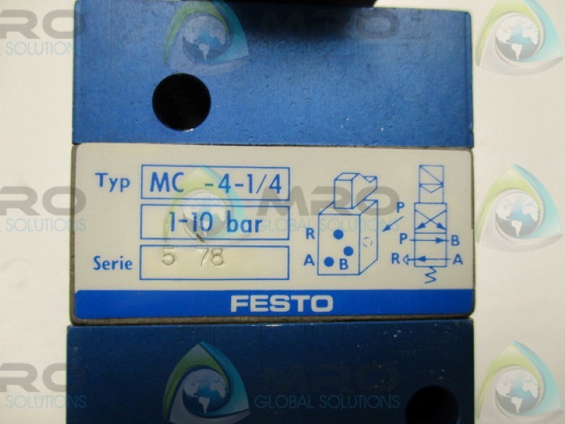 FESTO MC-4-1/4 VALVE 24V  NSNP