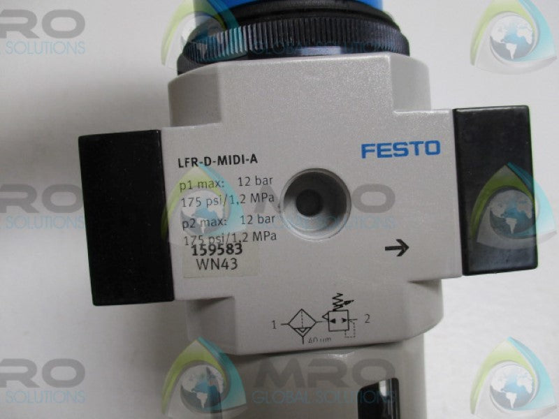 FESTO LFR-1/4-D-MIDI-A FILTER REGULATOR UNIT (AS PICTURED)  NSMP