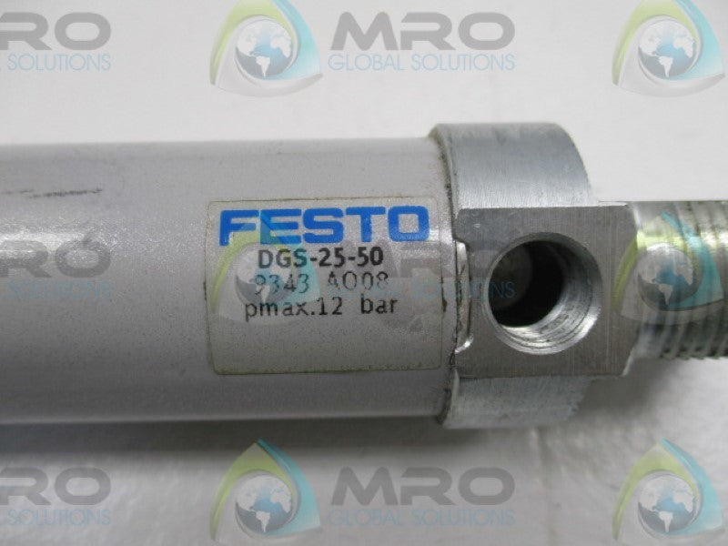 FESTO DGS-25-50 PNEUMATIC CYLINDER (AS PICTURED)  UNMP
