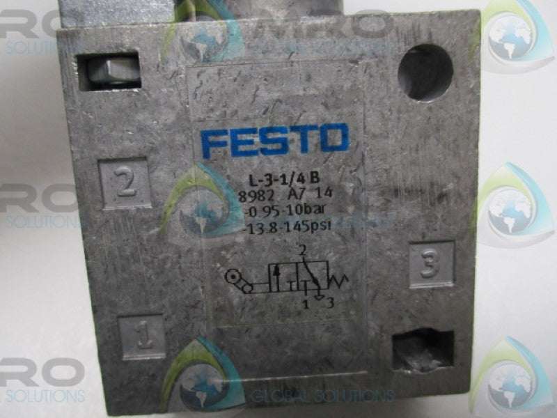 FESTO L-3-1/4B TOGGLE LEVER VALVE  NSNP