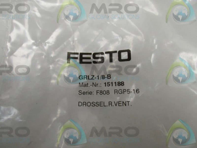 FESTO GRLZ-1/8-B ONE WAY FLOW CONTROL VALVE  NSMP