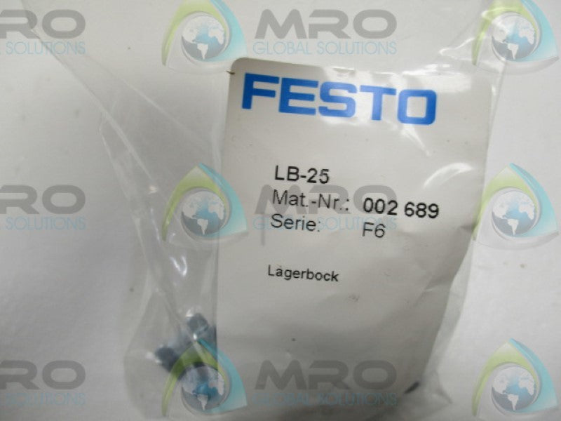 FESTO LB-25 2689 PNEUMATIC CLEVIS FOOT CYLINDER * NEW IN FACTORY BAG *