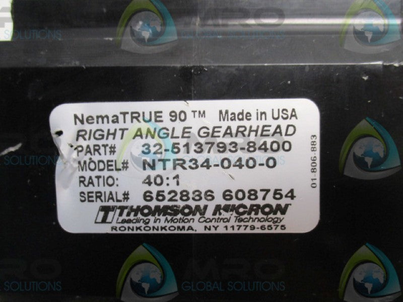 THOMSON MICRON 32-513793-8400 GEARHEAD RATIO 40:1  UNMP