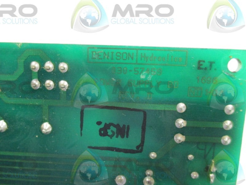 DESION HYDRAULICS S20-11715 POWER SUPPLY BOARD *USED *
