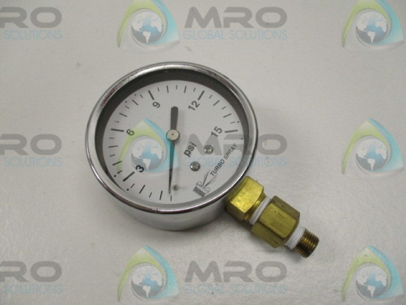 TURBO SPRAY 0-15PSI PRESSURE GAUGE  UNMP