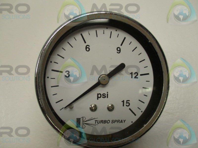 TURBO SPRAY 0-15PSI PRESSURE GAUGE  UNMP