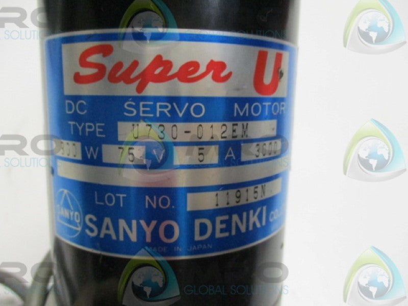 SANYO DENKI U730-012EM E681000C30 SERVO MOTOR WITH SHAFT ENCODER   UNMP