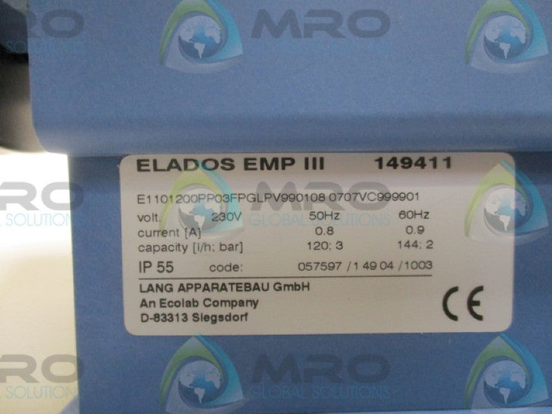 ELADOS EMP III 149411 DIAPHRAGM PUMP  NSNP