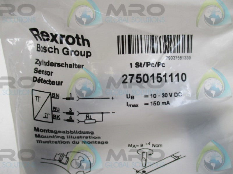 REXROTH 2750151110 SENSOR * NEW IN FACTORY BAG *