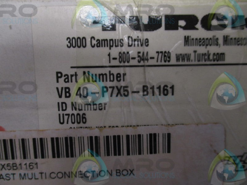 TURCK VB40-P7X5-B1161 JUNCTION BOX 4-PORT  NSMP