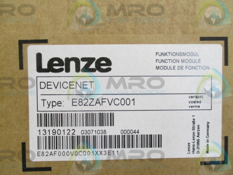 LENZE E82ZAFVC001 DEVICE NET COMMUNICATION MODULE * FACTORY SEALED *