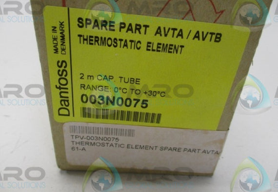 DANFOSS 003N0075 THERMOSTATIC ELEMENT 0-+30DEGREE C * NEW IN BOX *